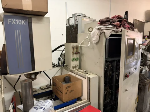 FX10K machine with its electrical cabinet open